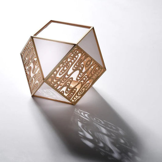 Kiriko lamp, Japanese Kiriko light, Kumiko Kiriko stand light, Japanese cube lamp, wooden Japanese lamp, Hinoki cypress lamp, Japanese lattice lamp, Kyoto handmade lamp, Murayama Mokko lamp, Kyo Sashimono lighting, Shippo pattern lamp, Asanoha hemp leaf lamp, masu square pattern lamp, arabesque Japanese lamp, Suminagashi lamp, flowing water lamp, traditional Japanese wooden lighting, handmade Japanese floor lamp, symbolic Japanese decor